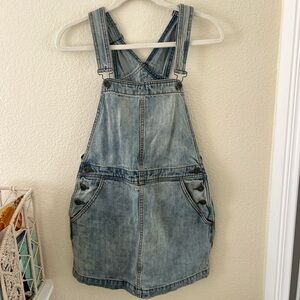 Free people denim overalls skirt